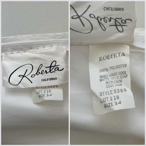Vintage 70s / 80s Wedding Dress by Roberta California // Size XS - Picture 5 of 5